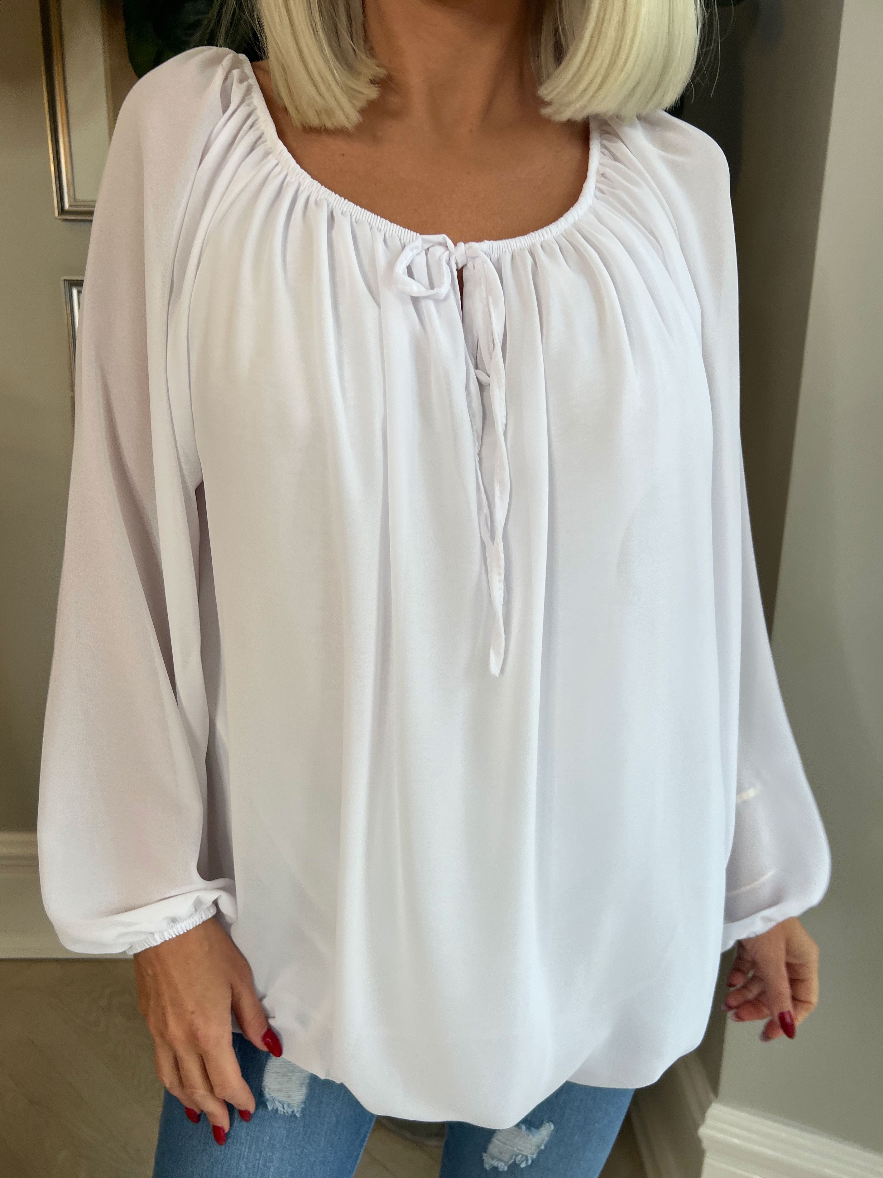 Ellen - Enkel tunika med elastik udskæring